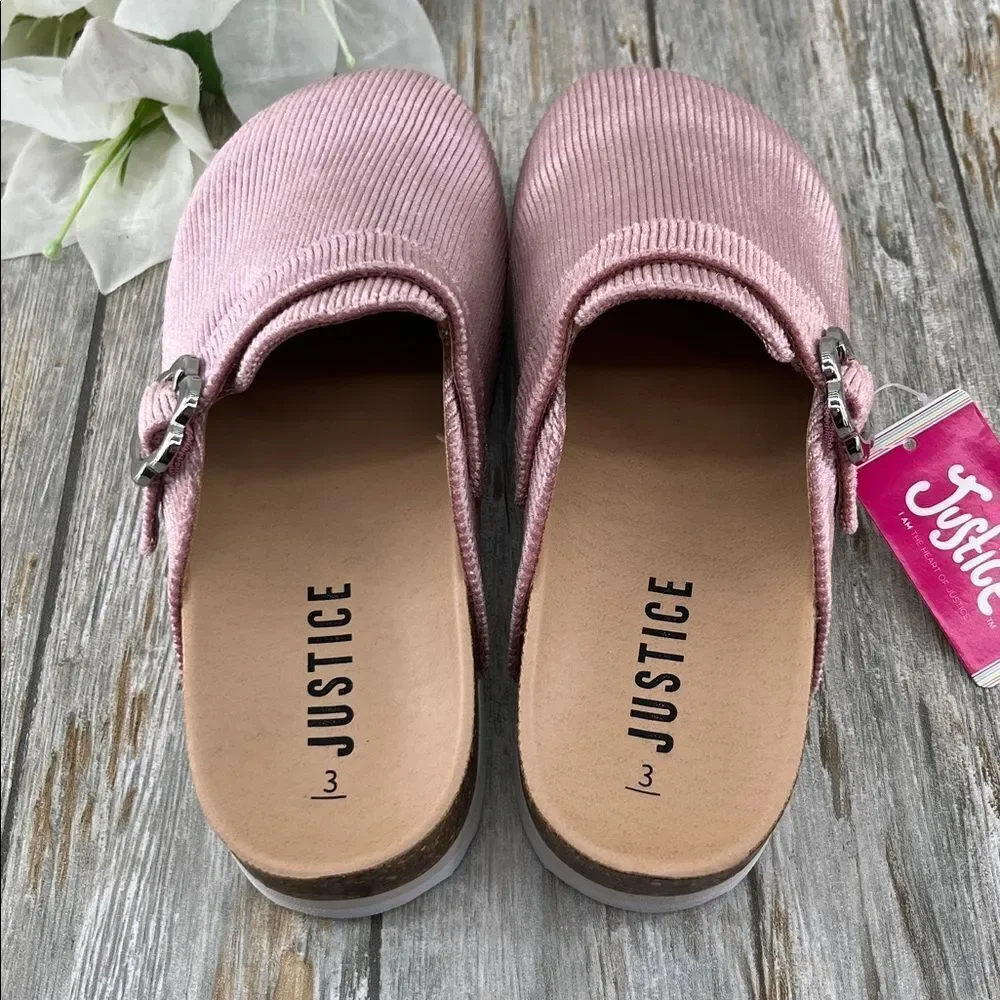 Little Girls Justice Unlined Platform Clogs Shoes Size 3